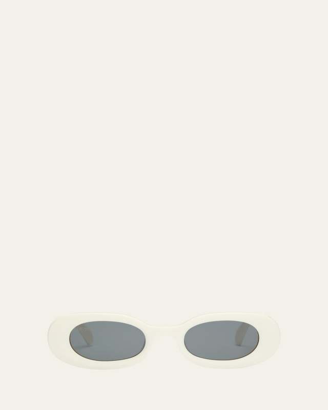 Amalfi Beveled Acetate Oval Sunglasses